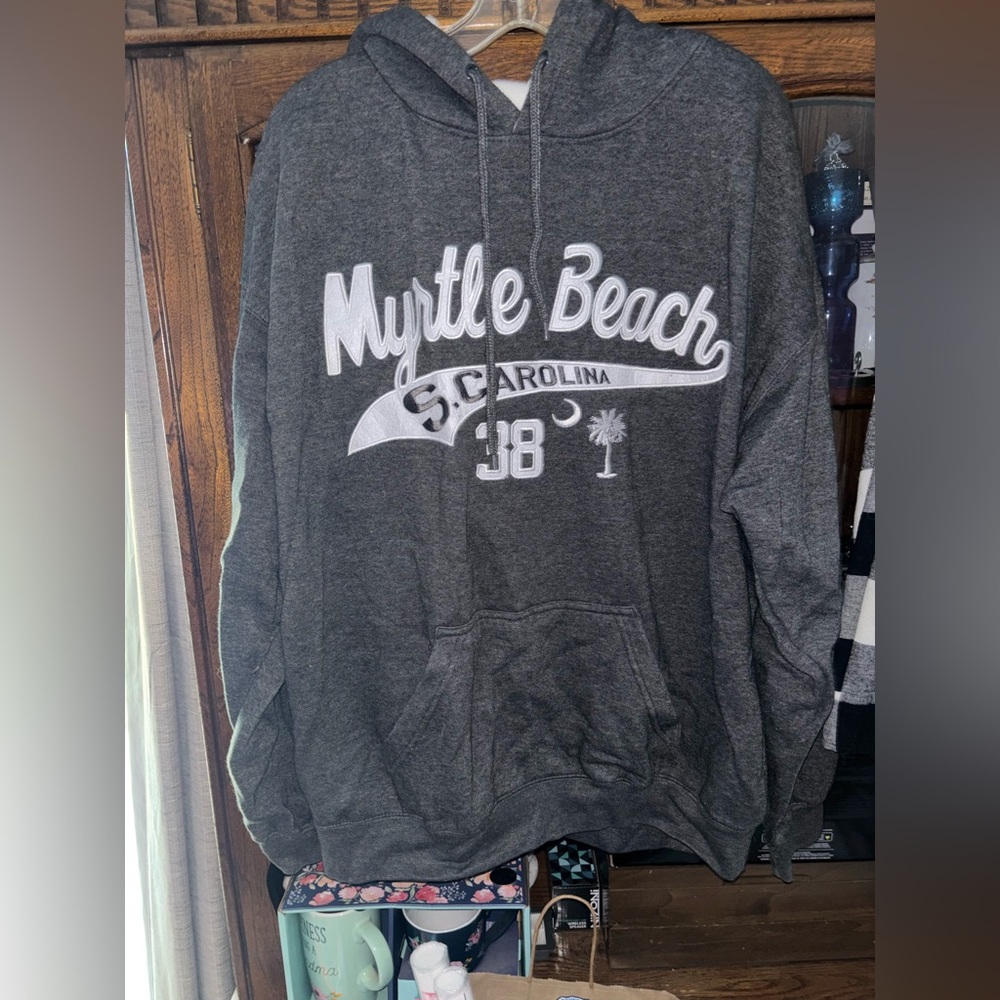 Gray Myrtle Beach Hoodie